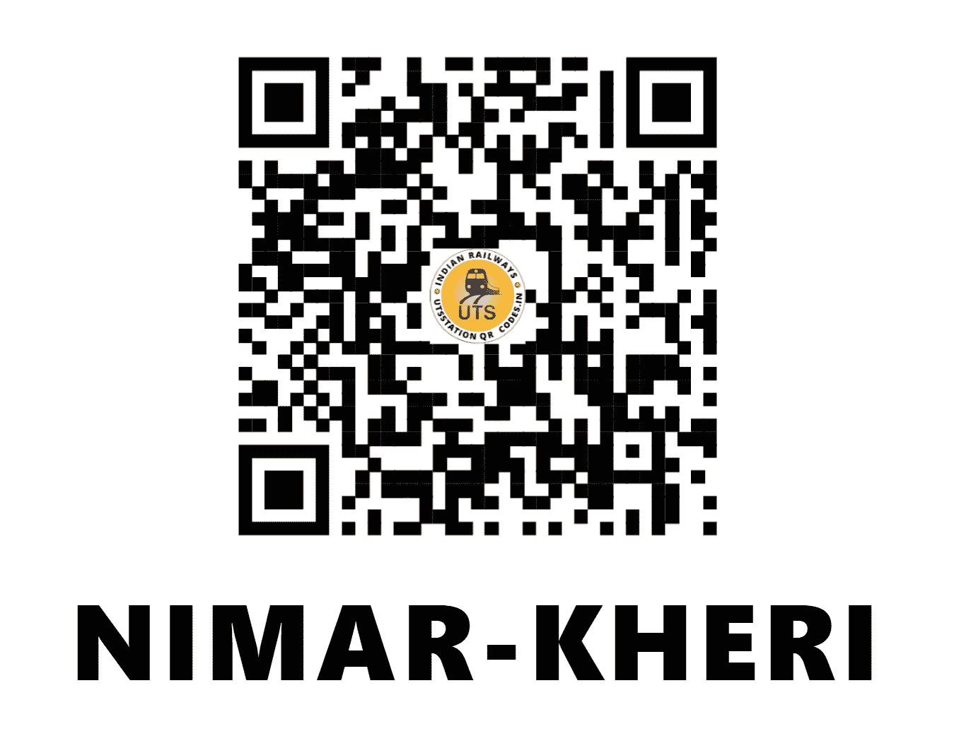 UTS QR Code for NIMAR-KHERI - NKR (WR - MADHYA PRADESH)